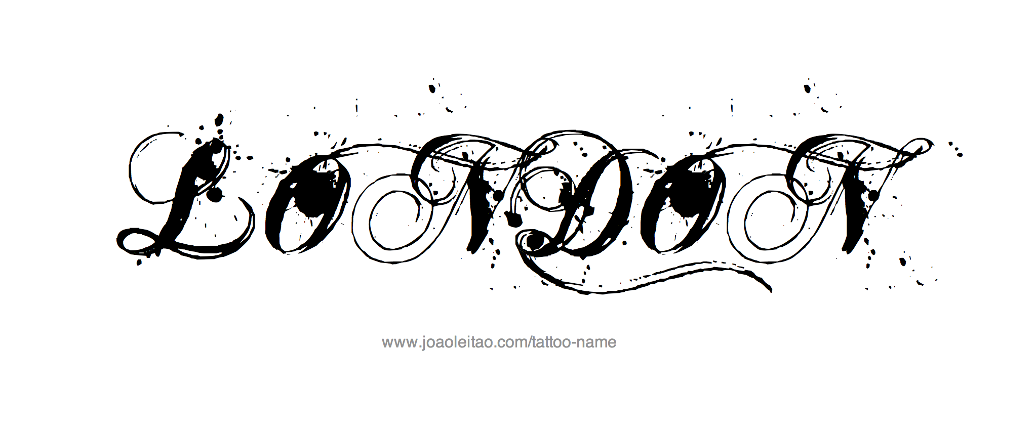 London Name Tattoo Designs